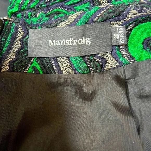 Marisfolg Boucle Green Black Mini Skirt 36 Equivalent US 2 - Picture 2 of 5